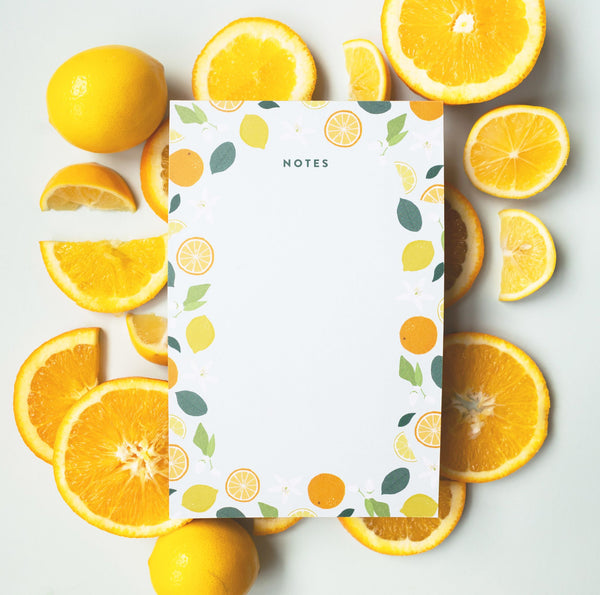 Citrus & Botanical Notes Notepad - 2