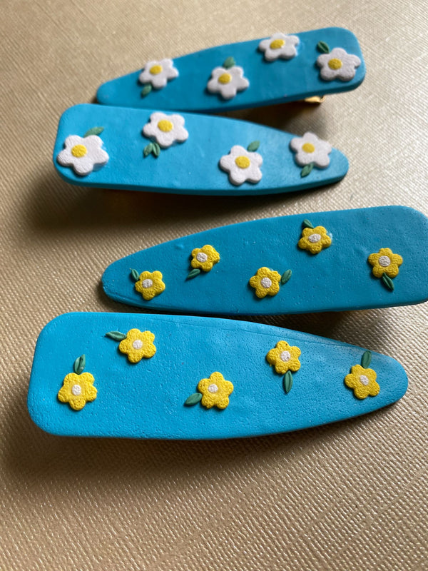 Handmade Polymer Clay Hair Clips - 2