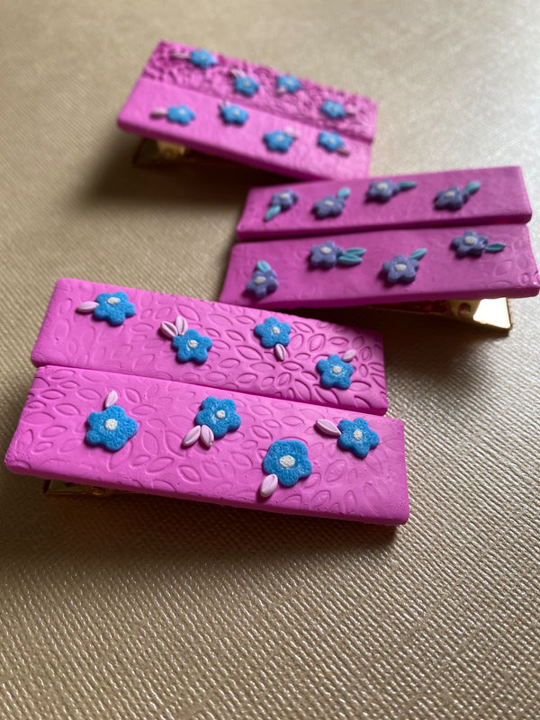 Handmade Polymer Clay Hair Clips - 1