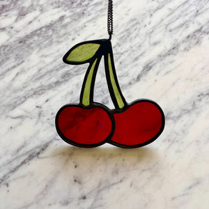 Stained Glass Cherries Duo  - 1