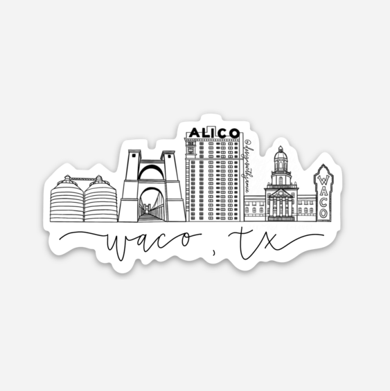 Waco Skyline Sticker - 1