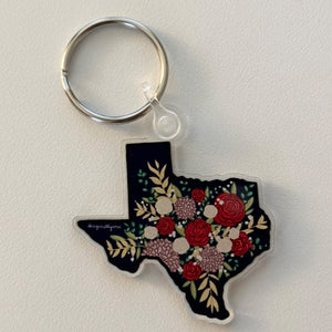 Texas Floral Keychain - 1