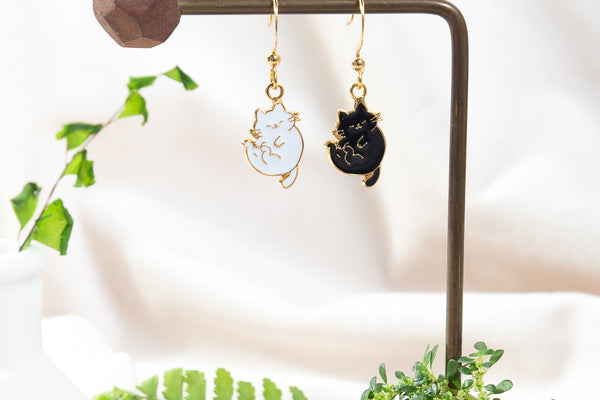 Catitude- Belly Up Enamel Earrings - 2