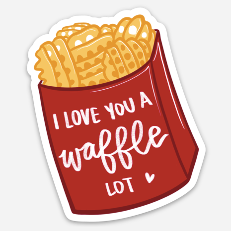 Love you a Waffle Lot Sticker - 1