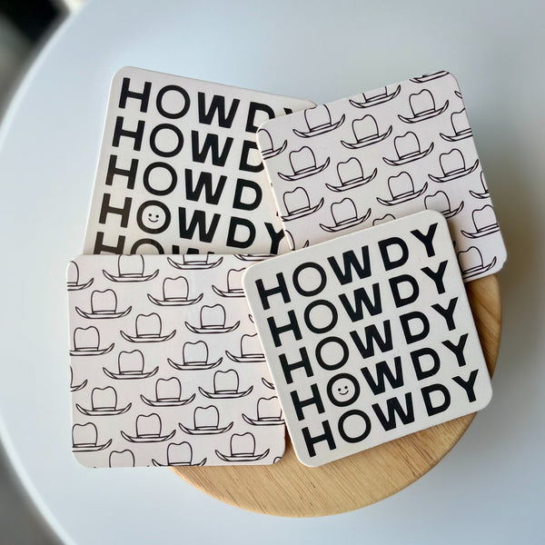 Hats & Howdys Coaster Set - 3