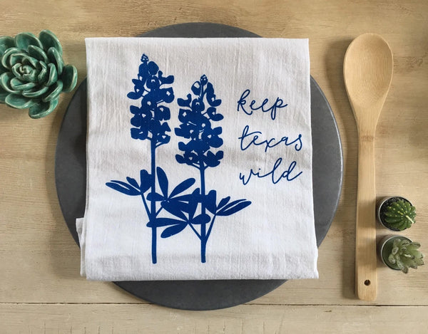 Texas Bluebonnets Flour Sack Tea Towel - 1