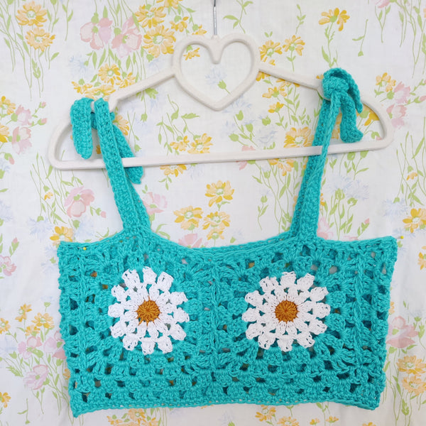 Crochet Daisy Crop Top - 5