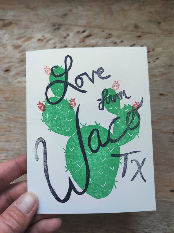 Love From Waco Stamped Greeting Card - 6