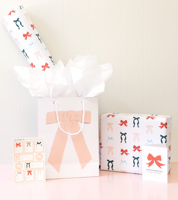 Pink Bow Gift Bag | Birthday, Holiday + Everyday - 2