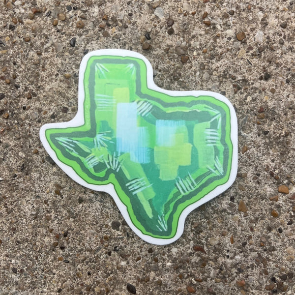 White Border Texas Sticker - 4