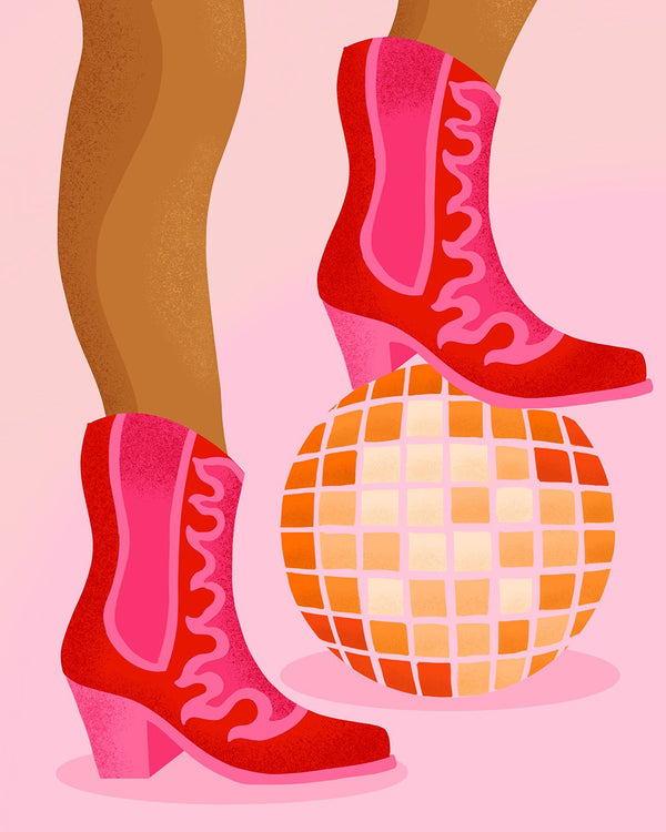 Disco Cowgirl Art Print - 2