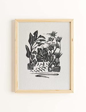 'Plant Throne' Block Print - 1