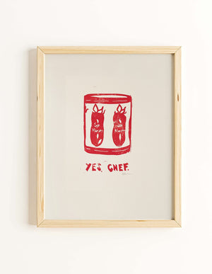 'Yes Chef' Block Print - 1