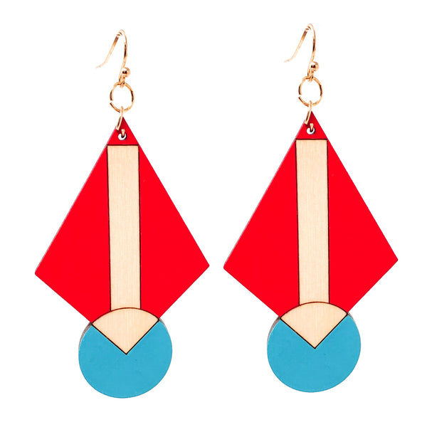 Primary Art Deco Earrings - 1