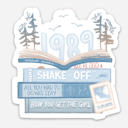 Taylor Swift 1989 Era Bookish Sticker - 1