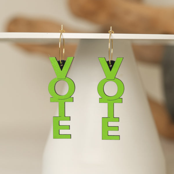 brat Vote Hoop Earrings - 1