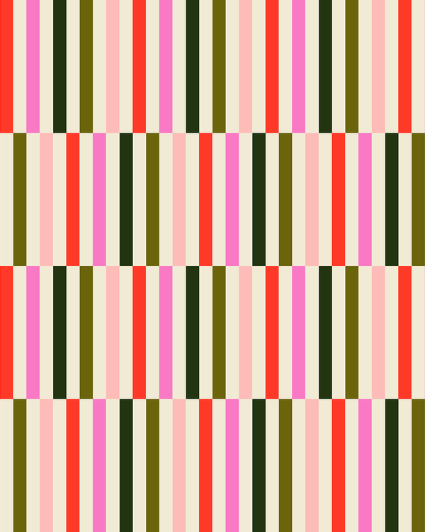 Holly Jolly Stripes Pattern - Wrapping Paper Sheets - 3