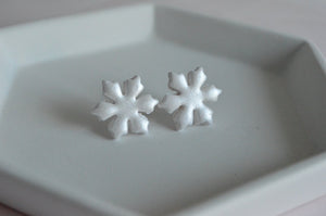 Snowflake Clay Shimmer Studs - 1