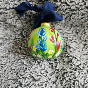 Texas Wildflower Handpainted Ornament - 1