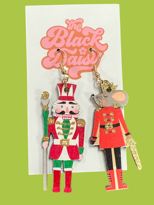 Nutcracker and Mouse King Mismatch Earrings - 1