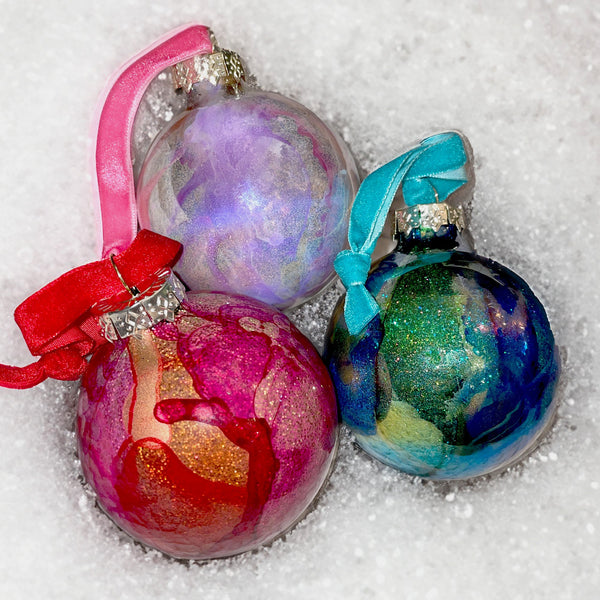 Inky Glass Ornaments - 1