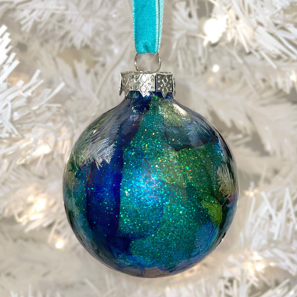 Inky Glass Ornaments - 5