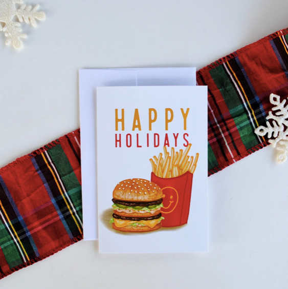 Happy Holiday Meal Card for Christmas - 2