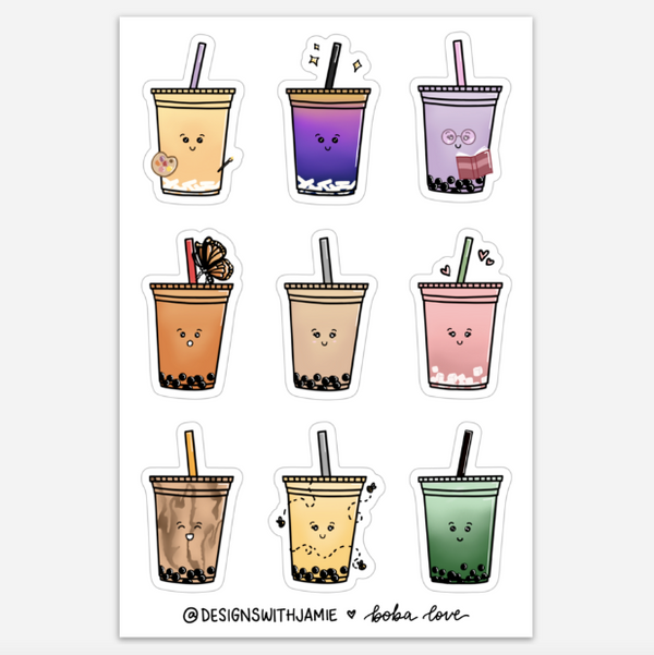 Boba Lover Sticker Sheet - 1