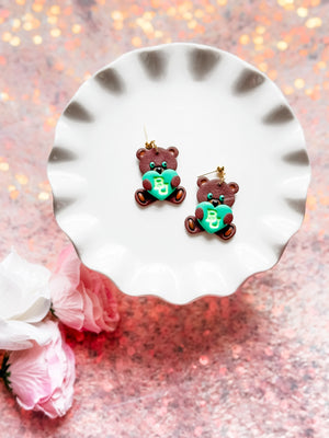 Baylor Teddy Bear Earrings - 1