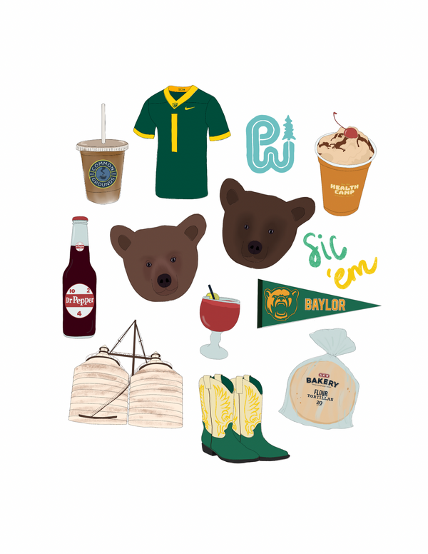 Teddy Rae Prints: Baylor University Icon Print - 1