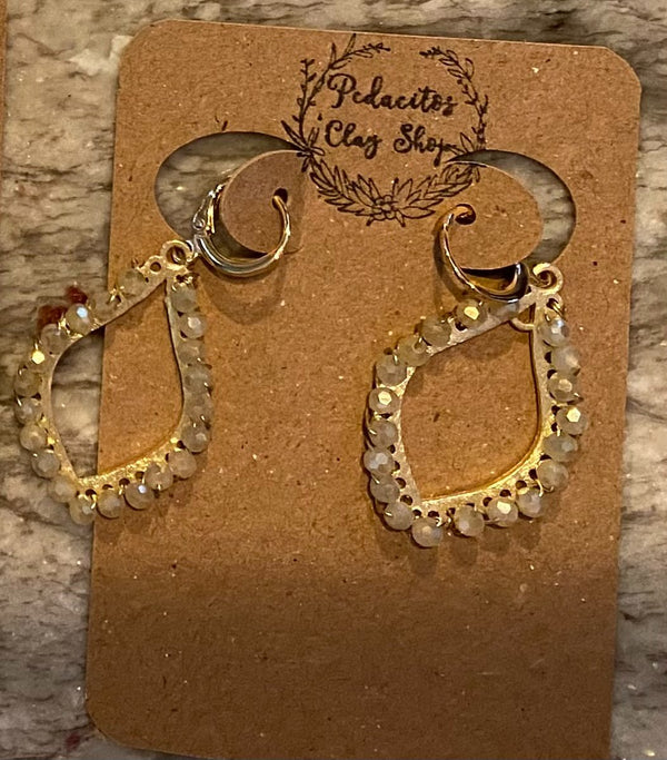 Wire Wrapped Beads Hoop Earrings - 3