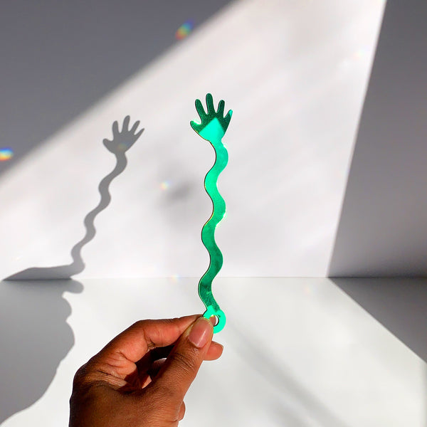 Colorful Sticky Hand Lasercut Acrylic Bookmark - 4