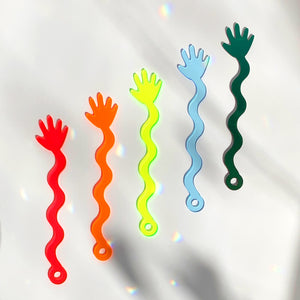 Colorful Sticky Hand Lasercut Acrylic Bookmark - 1