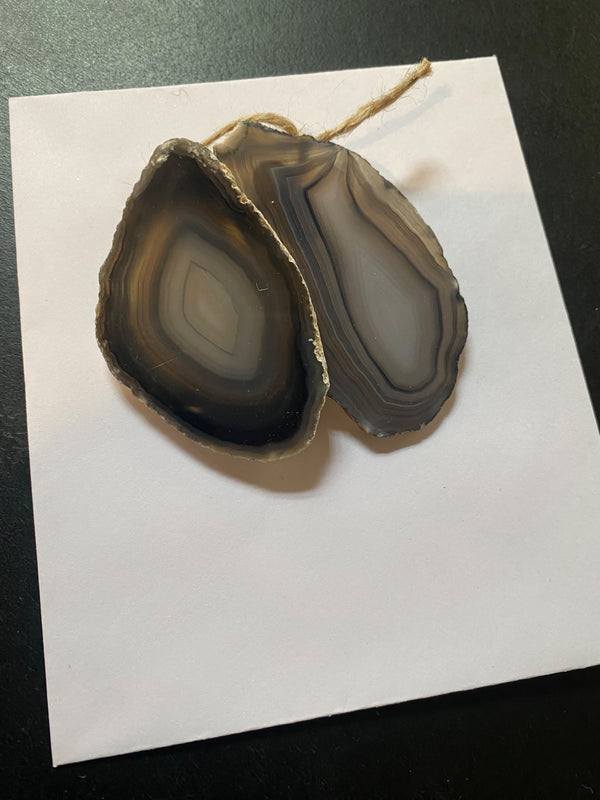 Yin Yang Raw Agate Earrings - 6