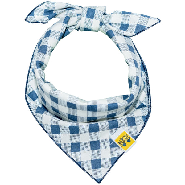 Grey Skies Plaid Dog Bandana - 1