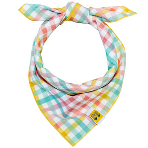 Easy Breezy Gingham Dog Bandana - 1