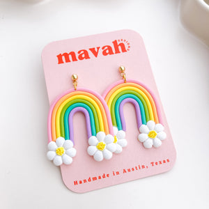 Spring Rainbow Dangle Earrings - 1