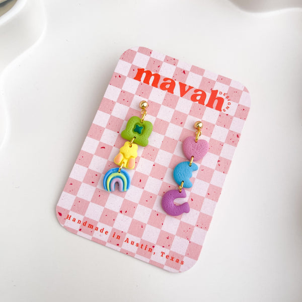 Lucky Charms Clay Dangle Earrings - 1