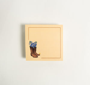 Cowboy Boots and Bluebonnet Sticky Notes - 1