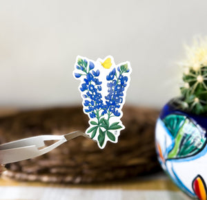 Bluebonnets and Butterfly Sticker - 1