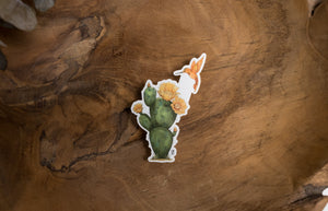 Cactus and Hummingbird Sticker - 1