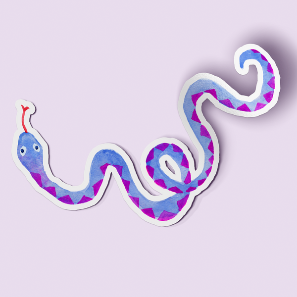 Purple and Blue Snake Sticker - 1