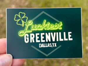 Luckiest Greenville Sticker - 1