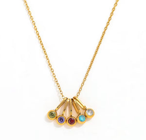 Colorful Cz Pendant Necklace  - 1