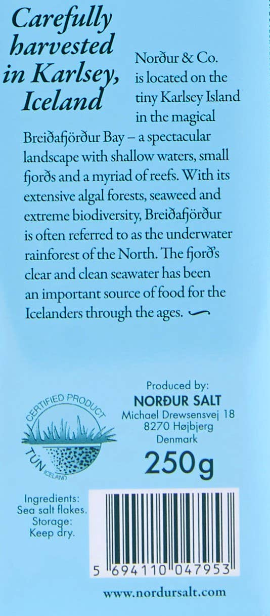 Nordur Salt-Arctic Sea Salt- Premium Tin Can 4.4 oz