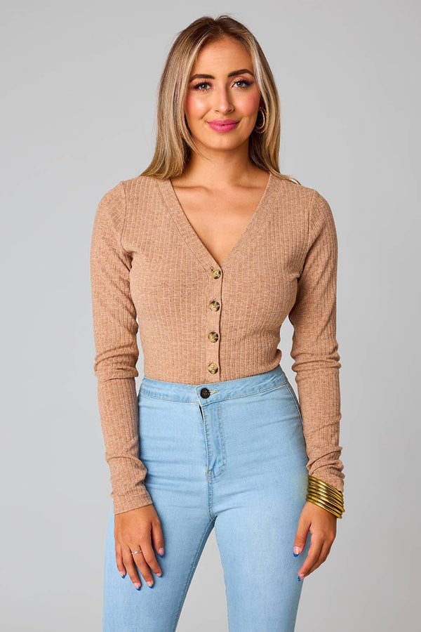 Holly Chocolate Long Sleeve Bodysuit