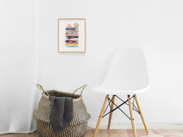 TS Book Stack Art Print