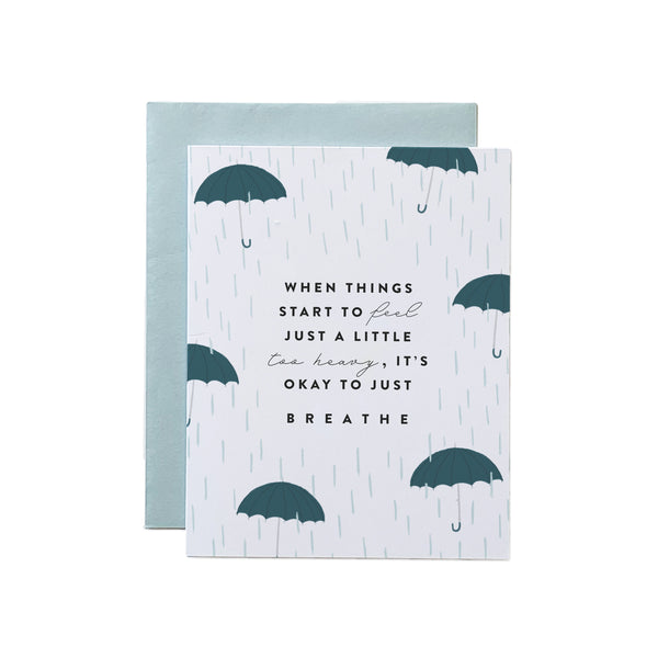 Just Breathe Sympathy Card