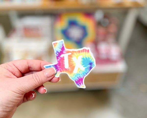 PRIDE Texas Tie-Dye Sticker - Wholesale