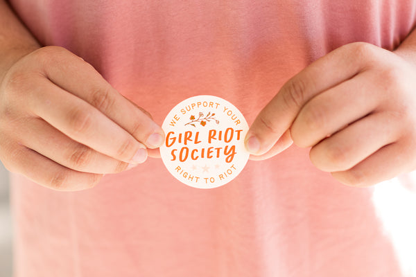 Girl Riot Society Circle Sticker - Wholesale